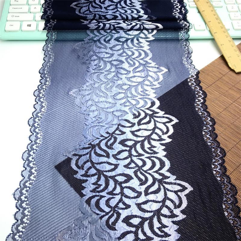 (3 Colors) 22.5cm wide Elastic Lace, Two Tone Stretch Lace Fabric for Lingerie, Bra, Underwear, Garment, Sewing & Crafting