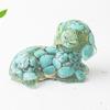 Crystal Resin Dog Face Decor With Natural Gemstone For Office And Home Tabletop Gift