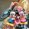 Stitch Keychains Car Key Handbag Accessories Pink Angel Anime Figures Keyring Christmas Gift