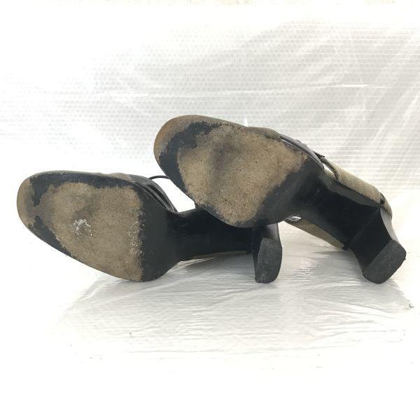 GUCCI Italy High Heel Pumps Leather Women’s 36C 23.0 Black Beige(USED)