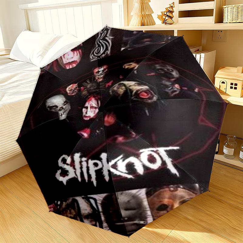 Rock Metal Music Band Collage Umbrella 8-Frame for Travel, Camping, Casual Lightweight Portable Umbrella, Essential for Every Family Holidays Gift