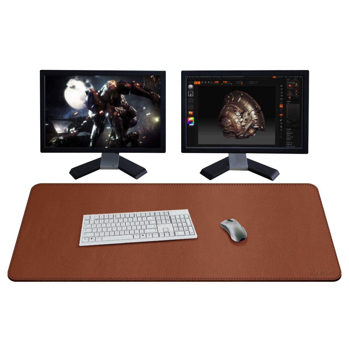 Коврик для мыши ZORESYN XXL Large Mouse Pad x PU Leather Extended Large Gaming Mouse Pad Base и Waterproof Desktop Keyboard Extended Mouse Pad (110 50см) -