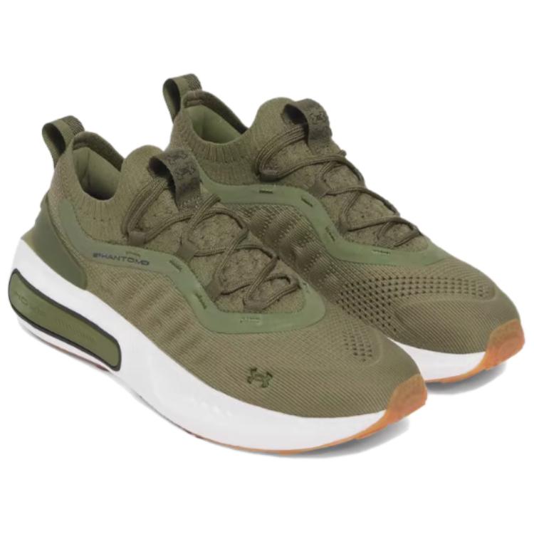 Under Armour HOVR Phantom 4 Marine OD Green Men Sneakers White Black 3027593-390