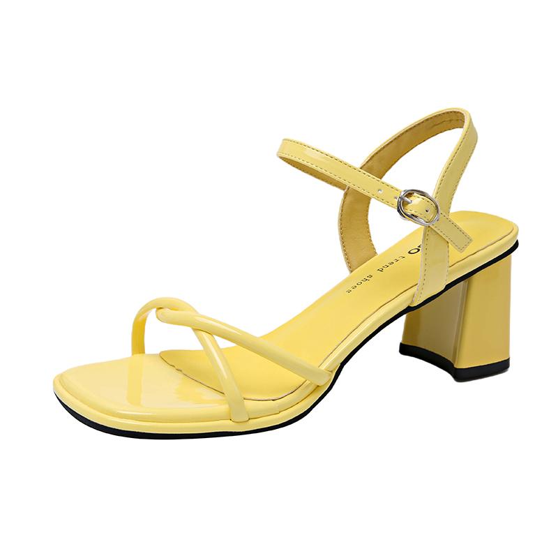 Fashion Designer Summer Thick High Heel Women Sandals Fashion Ladies Outdoor Party Dress Gladiator Sandalias