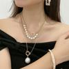 Kenjie Multi-Row Pearl Pendant Necklace for Women - Autumn/Winter Versatile Fashion Accessory