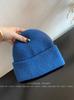 High-Quality 100% Pure Wool Winter'S Knitted Hat Women Solid Color Double-Layer Warm Soft Wollen Beanies Y2K Bonnet Skullies Cap