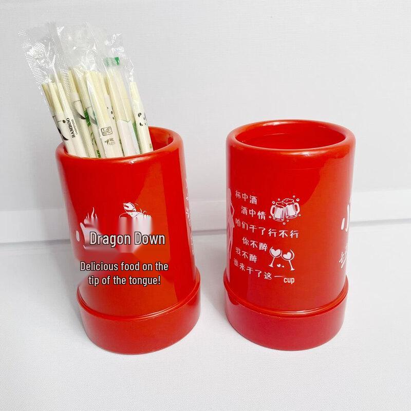 Log Style Tabletop Plastic Chopstick Holder