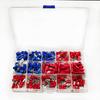 210Pcs/Box Red & Blue Crimp Terminals, Semi-insulated Spade Wire Connectors