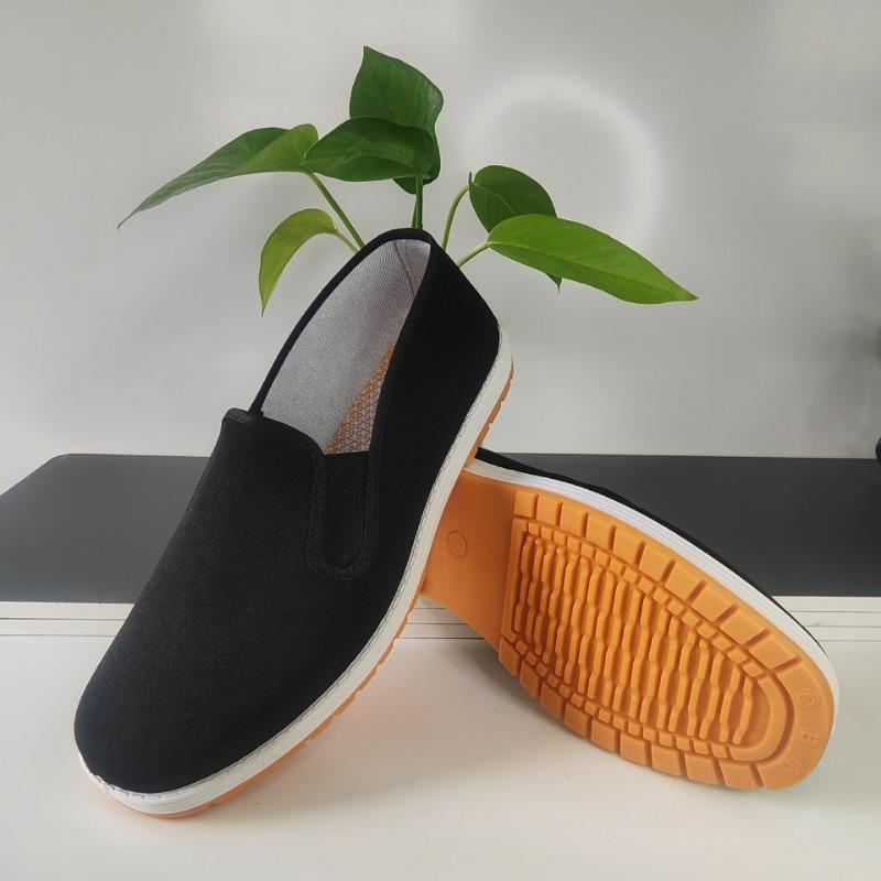 

Старые пекинские тканевые туфли, льняные одинарные мужские туфли, слипоны, ленивые повседневные кеды, дышащие мужские туфли, мягкая подошва, рабочая обувь 45