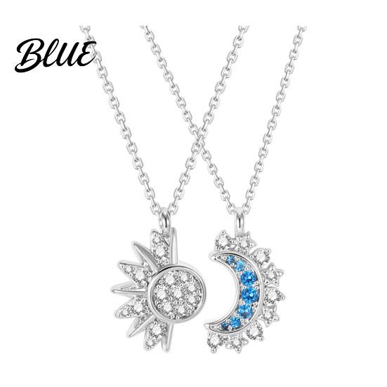 Comfortable Necklace 1 Set Sun And Moon Necklaces Couples Matching