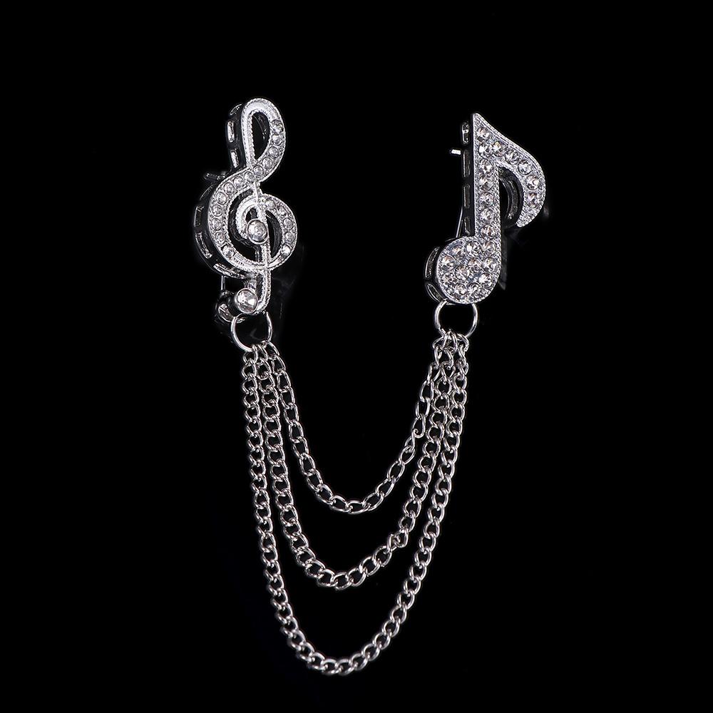 Gifts Zinc Zinc Alloy Clothes Accessories Sweater Coat Collar Pin Korean Style Badge Musical Note Brooch