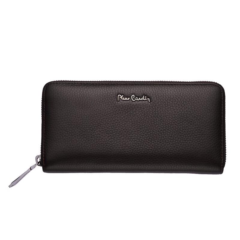 Pierre Cardin Men's Business Genuine Leather Zipper Clutch Wallet