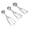 3 Pcs Cookie Scoop 304 Stainless Steel Ice Cream Scooper Non Slip Handle Cookie Dough Scoop for Home Dessert Shop