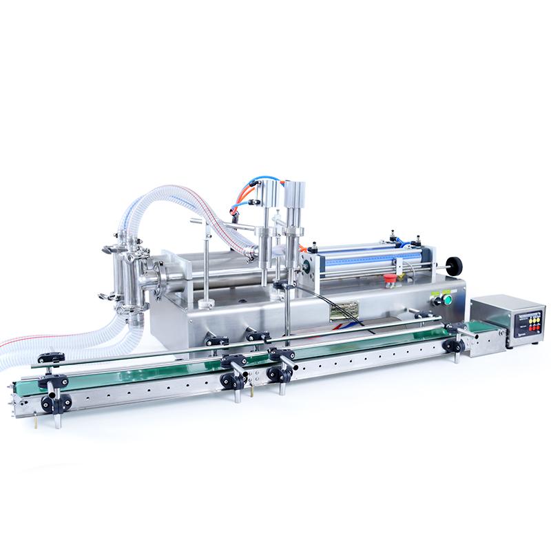 ZONESUN ZS-DTYT2L Automatic Pneumatic 2 Heads Liquid Filling Machine For Digital Control Juice Beverage Bottle Filler