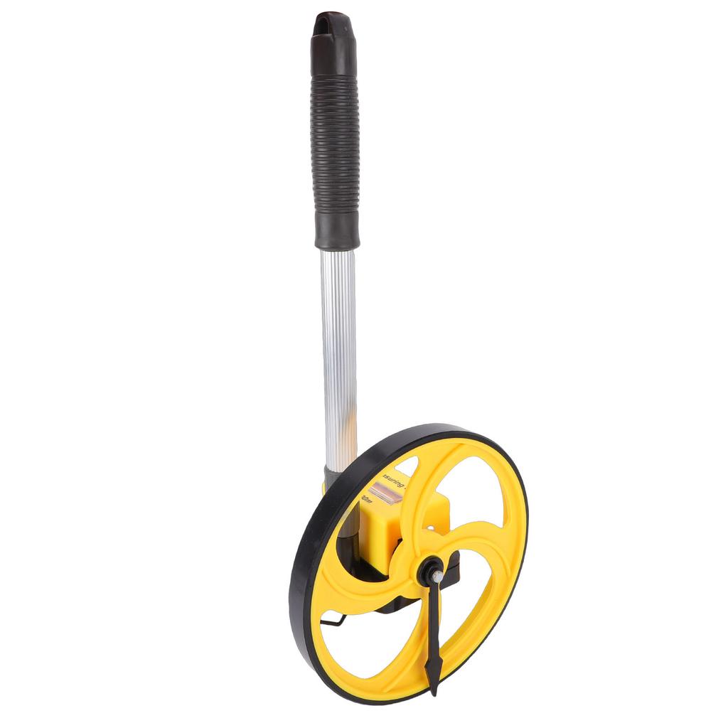 8 Inch Measuring Wheel Rolling Distance Measurement Tool for Construction 0 9999.9M Range Telescopic Pole One Key Reset