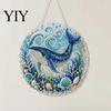 Stress Relief Creative Activity Coastal Faux Pearl Painting Kit, Ocean Theme Art DIY Sparkling Gemstone Crafting Sea Animal Ornament Craft Kit