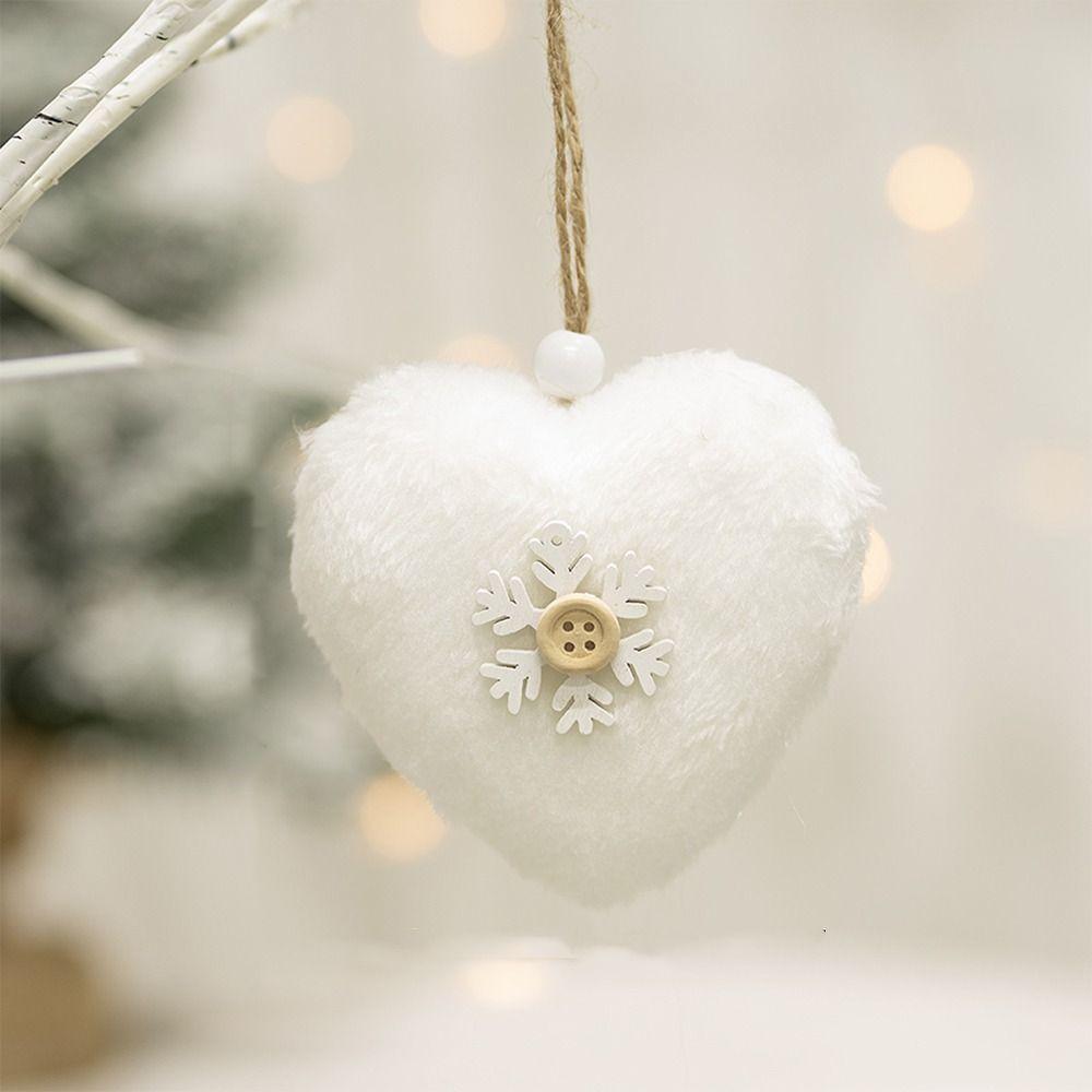 Cartoon Christmas Tree Pendant Plush Christmas Tree Heart Love Star Pendant Exquisite Christmas Socks