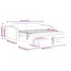 VidaXL Daybed with Trundle and Drawers Dark Grey 90x200 Cm Fabric 3197689