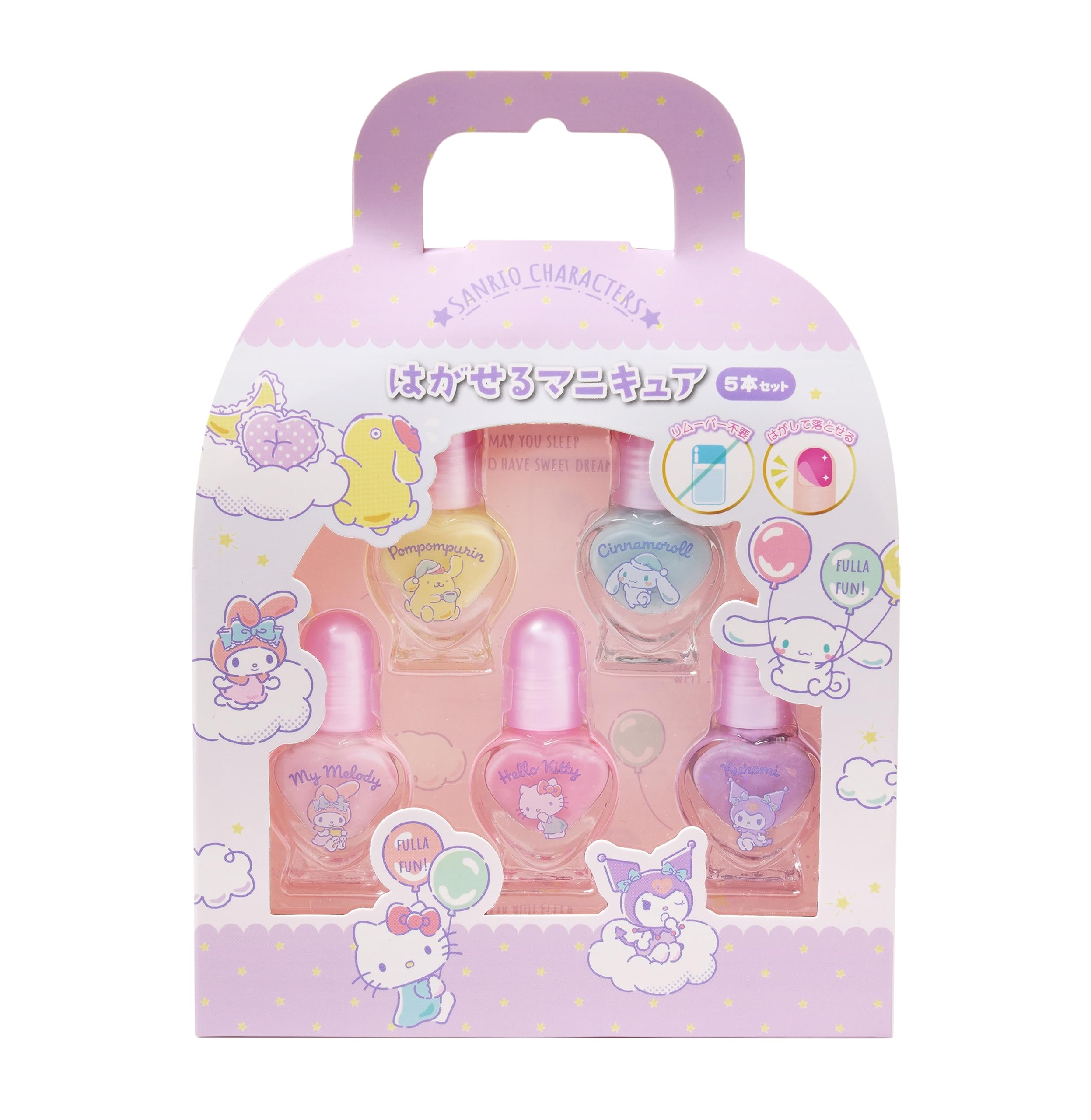 

Набор из 5 отслаивающихся лаков для ногтей Wraith Sanrio Characters 230728