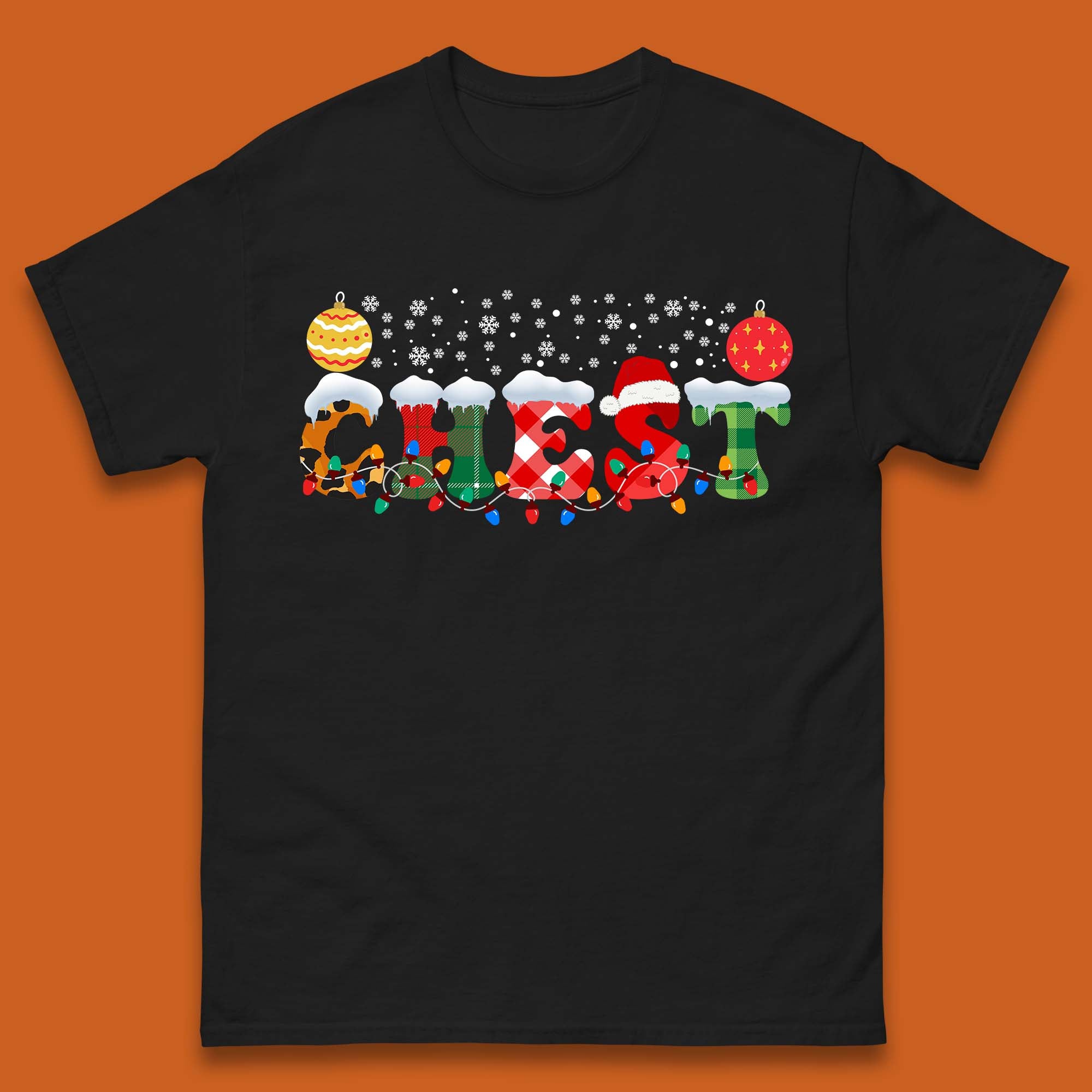 

Chest And Nuts Christmas Mens T Shirt Womens Tops Tees Christmas Snow Winter Top 4XL