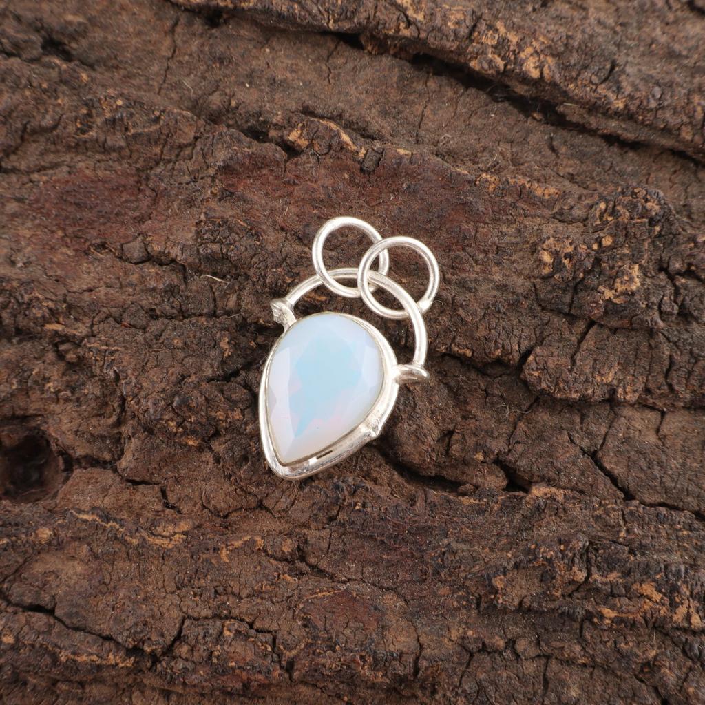 Pear Natural Milky Opal Elegant Best Friend Gift New Pendant 925 Sterling Silver PP-56-17