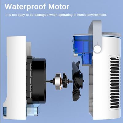 7W Taşınabilir USB Şarjlı Fan Mini Masaüstü Kanatsız Fan Ev Tipi Çıkarılabilir Filtre Klima Fanı 168*145*225mm