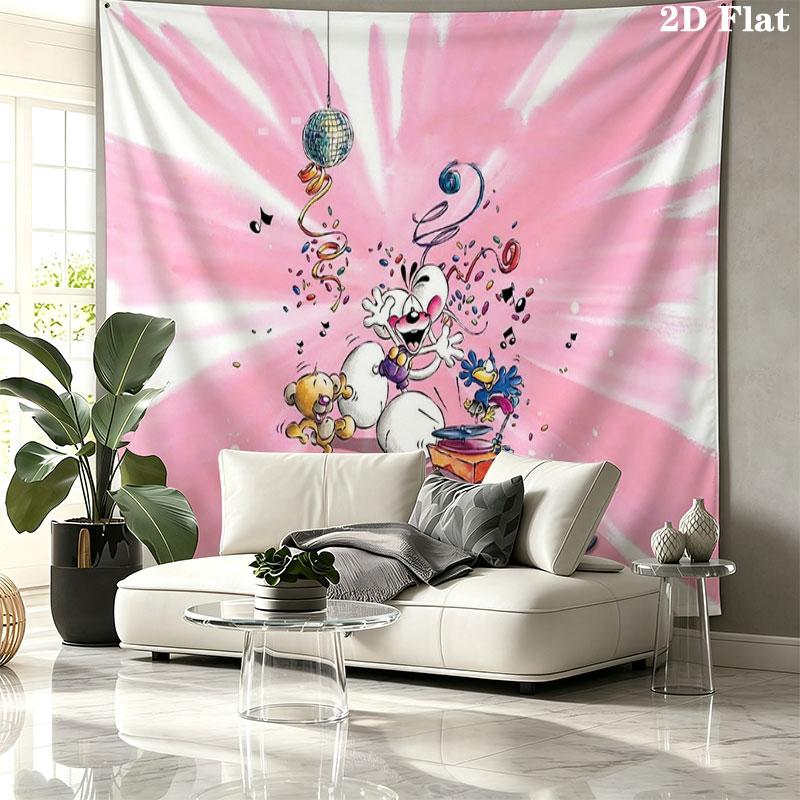 Diddl Custom Name Wall Tapestry Aesthetic Wall Hanging Printed Fabric Blanket Decorative Tapestries for Bedroom Living Room Home Decor