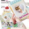 Kawaii Accordion Card Album Adorable Ice Cream PVC Photocard Album for 3 Inch Kpop Photo Japan Style Card Collection Books 2025