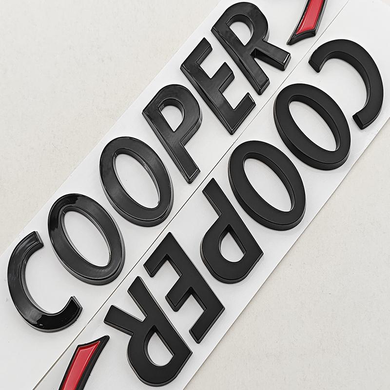 NEW 3D ABS Car Letters Logo Cooper S Rear Trunk Badge Emblem Decals Sticker For MINI R55 R56 F56 R50 R52 F55 JCW R53 Accessories