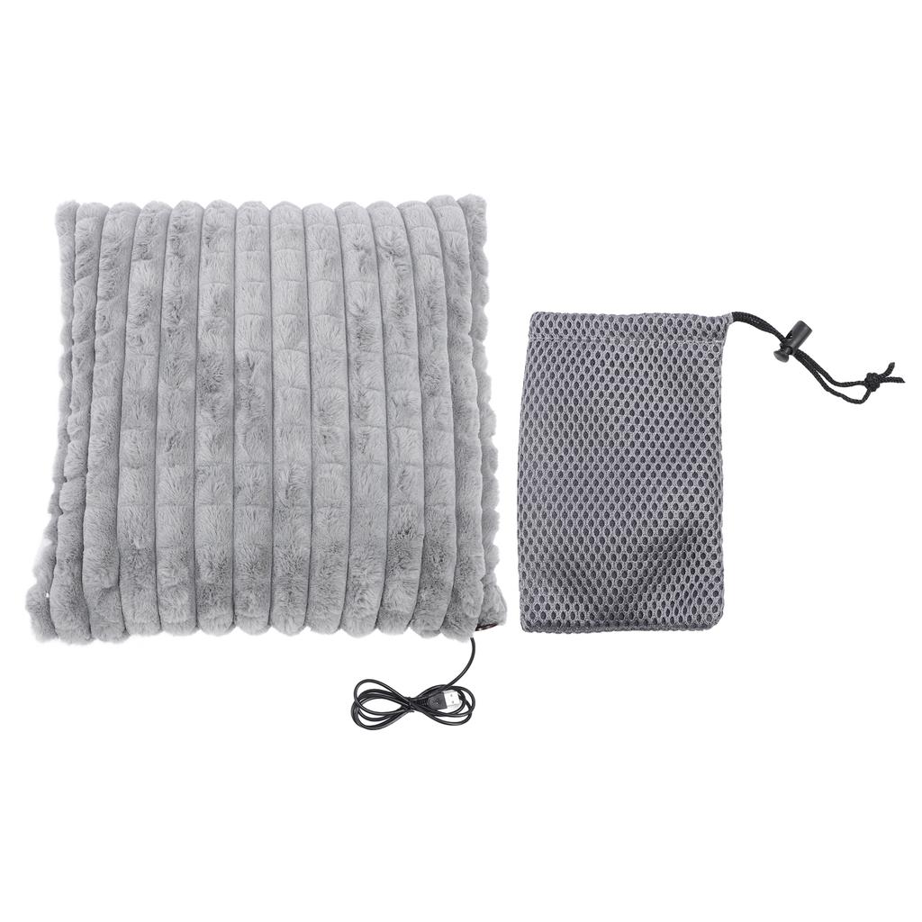 USB Heating Plush Pillow Electric USB Heating Pad Chair Sofa Pillow 5V Heated Back Waist Support