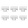 12Pcs PVC Tee Pipe Fittings Plastic Equal Diameter Joints Adapter Water Supply Home Improvement