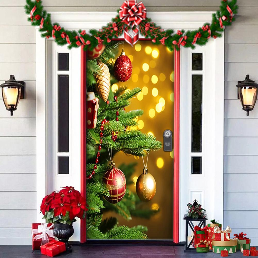 Door Cover Holiday Decorations Vintage Decorative Banners Backdrop For Indoor Outside