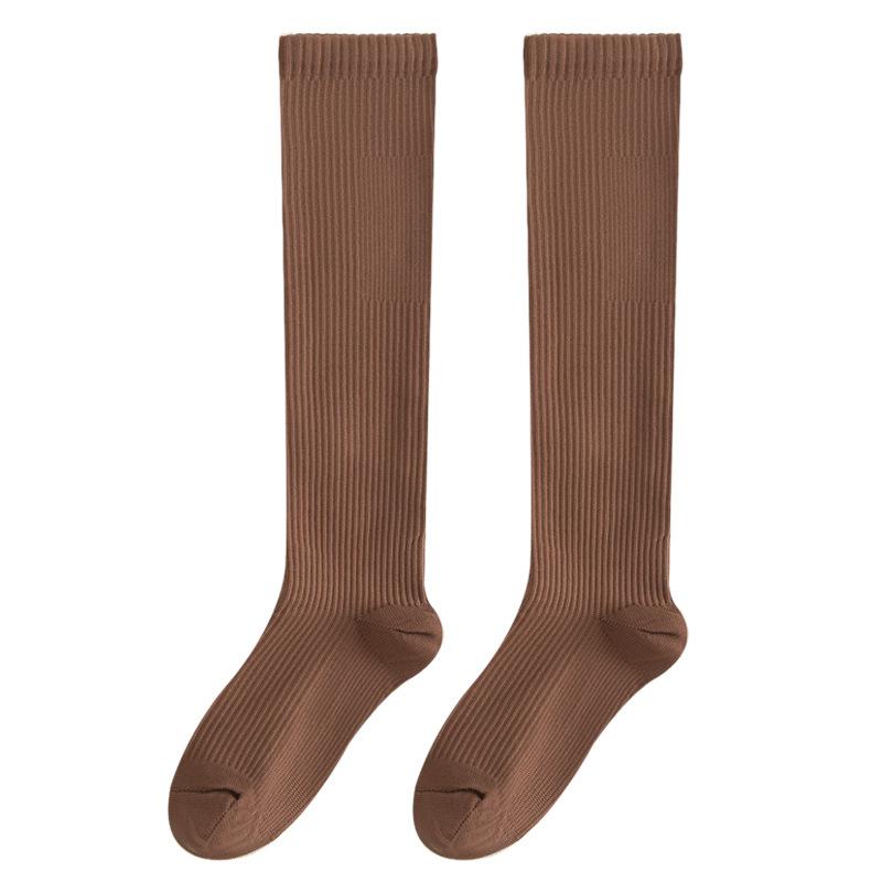 

Female Autumn High Waist Lean Legs Breathable Pressure Calf Pile Socks 1 pair