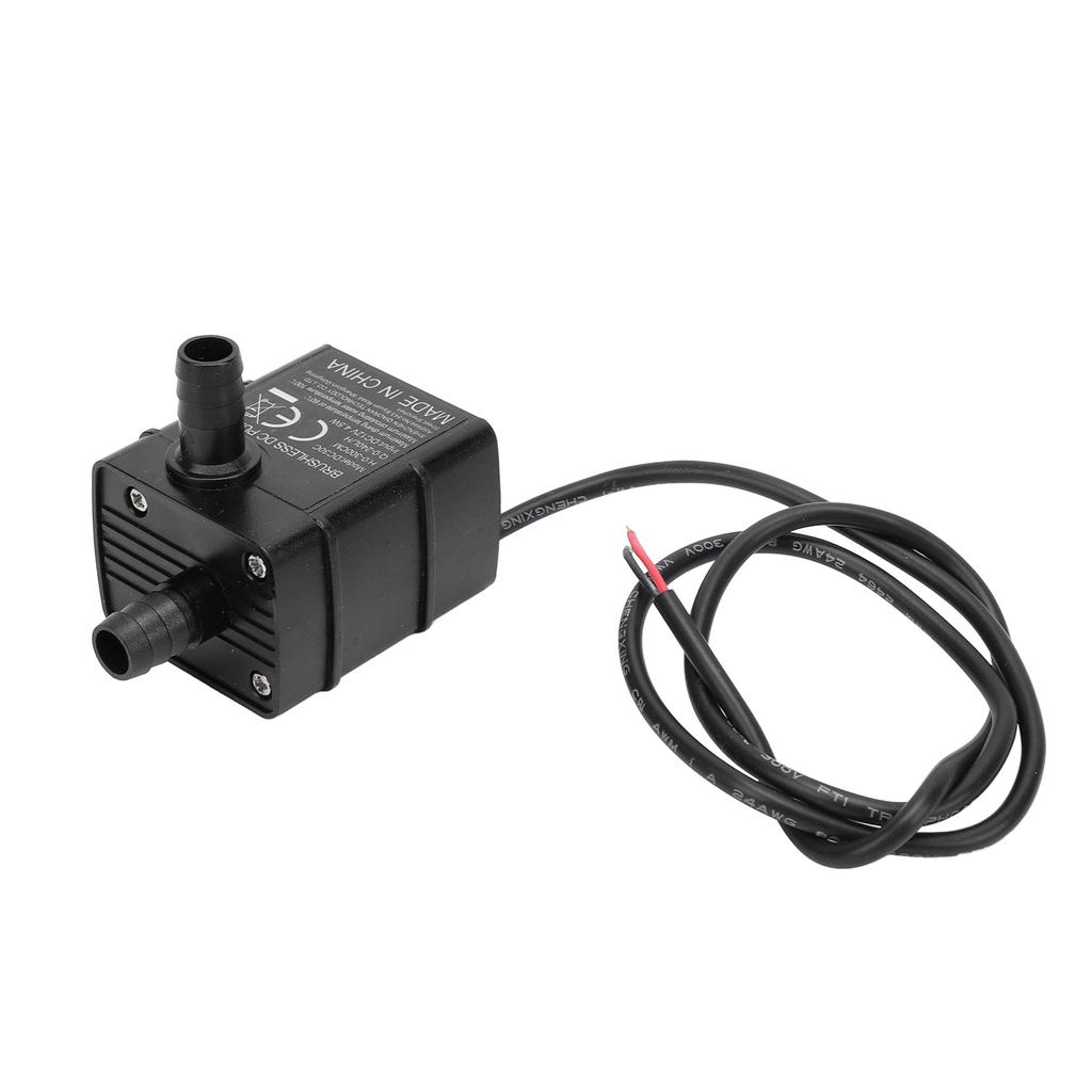 Micro Submersible Pump DC 12V 4.5W 240L/H 300cm Lift IP68 Brushless Water Fountain Pump with LED Ind