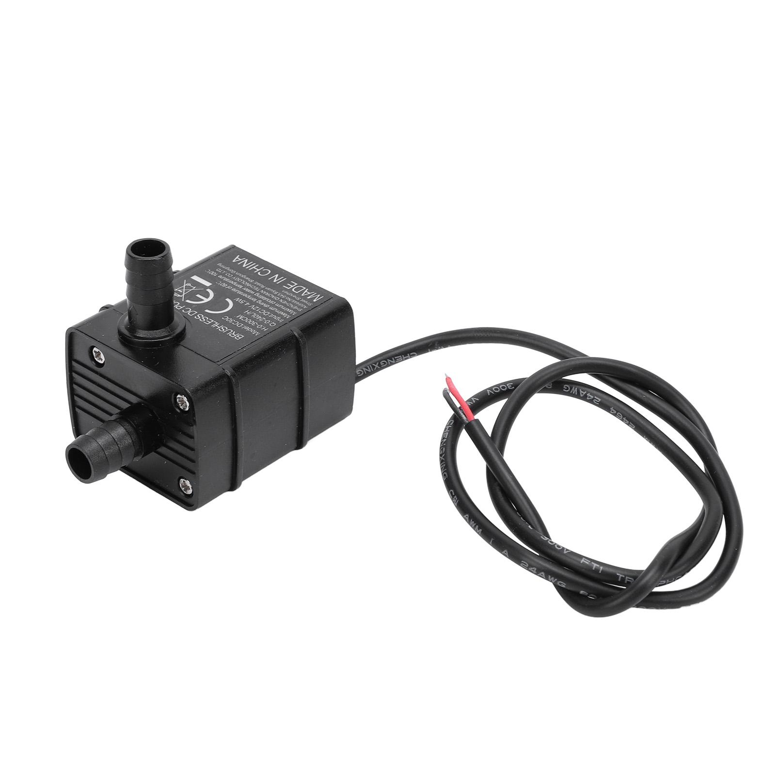 

Micro Submersible Pump DC 12V 4.5W 240L H 300cm Lift IP68 Brushless Water Fountain Pump with LED Indicator for Fish