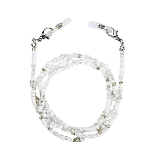 Anti-Lost Portable Eyeglass Chain Necklace Colorful Beaded Hanging Face Cover Chain Holder Glass Accessories