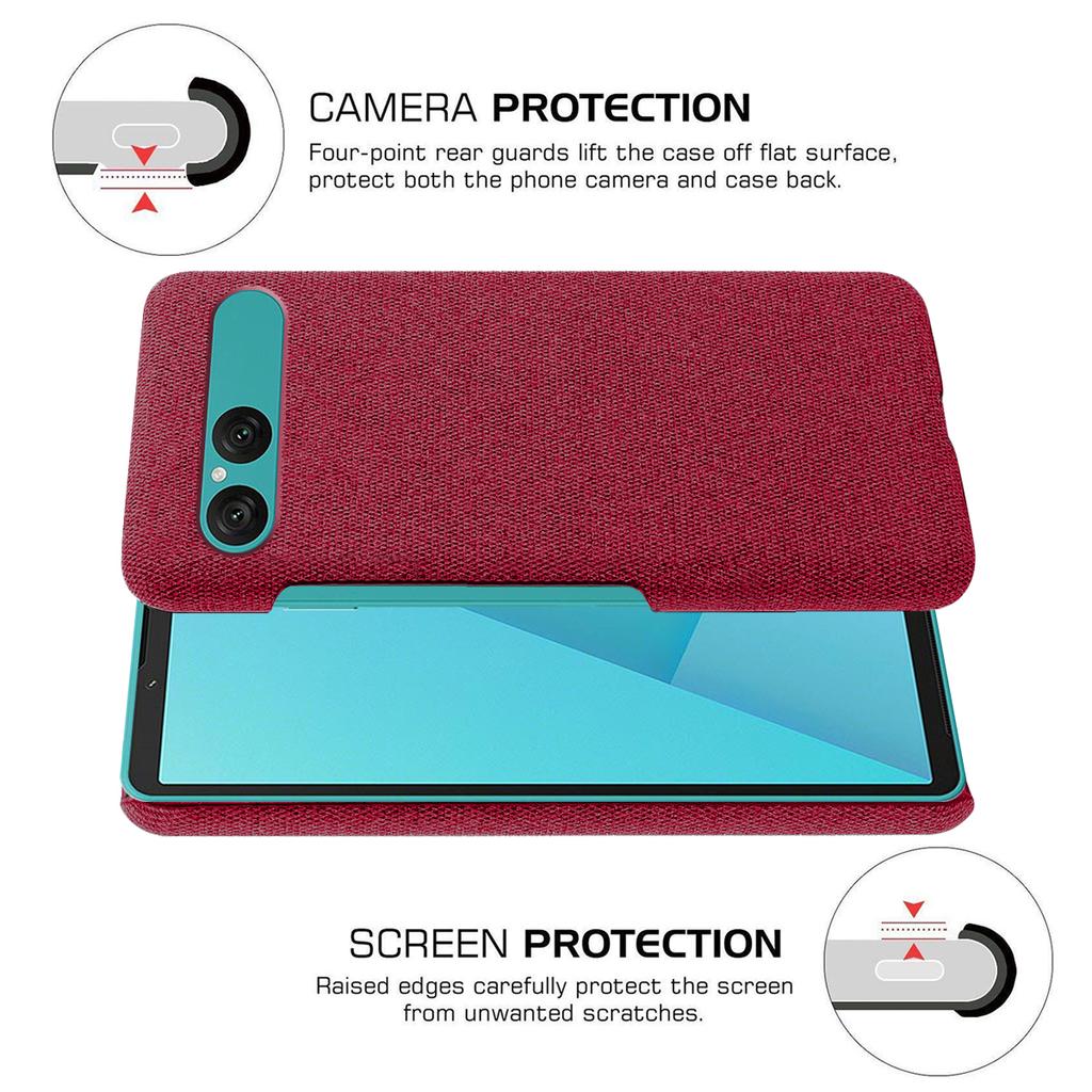 For Sony Xperia 10 VII Phone Case Cloth Texture Anti-Scratch Protective PC Back Cover