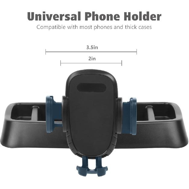 JeCar TJ Phone Holder Upgrade Dash Cellphone Mount With Storage Tray Interior Accessories Compatible With Jeep Wrangler TJ 1997-2006