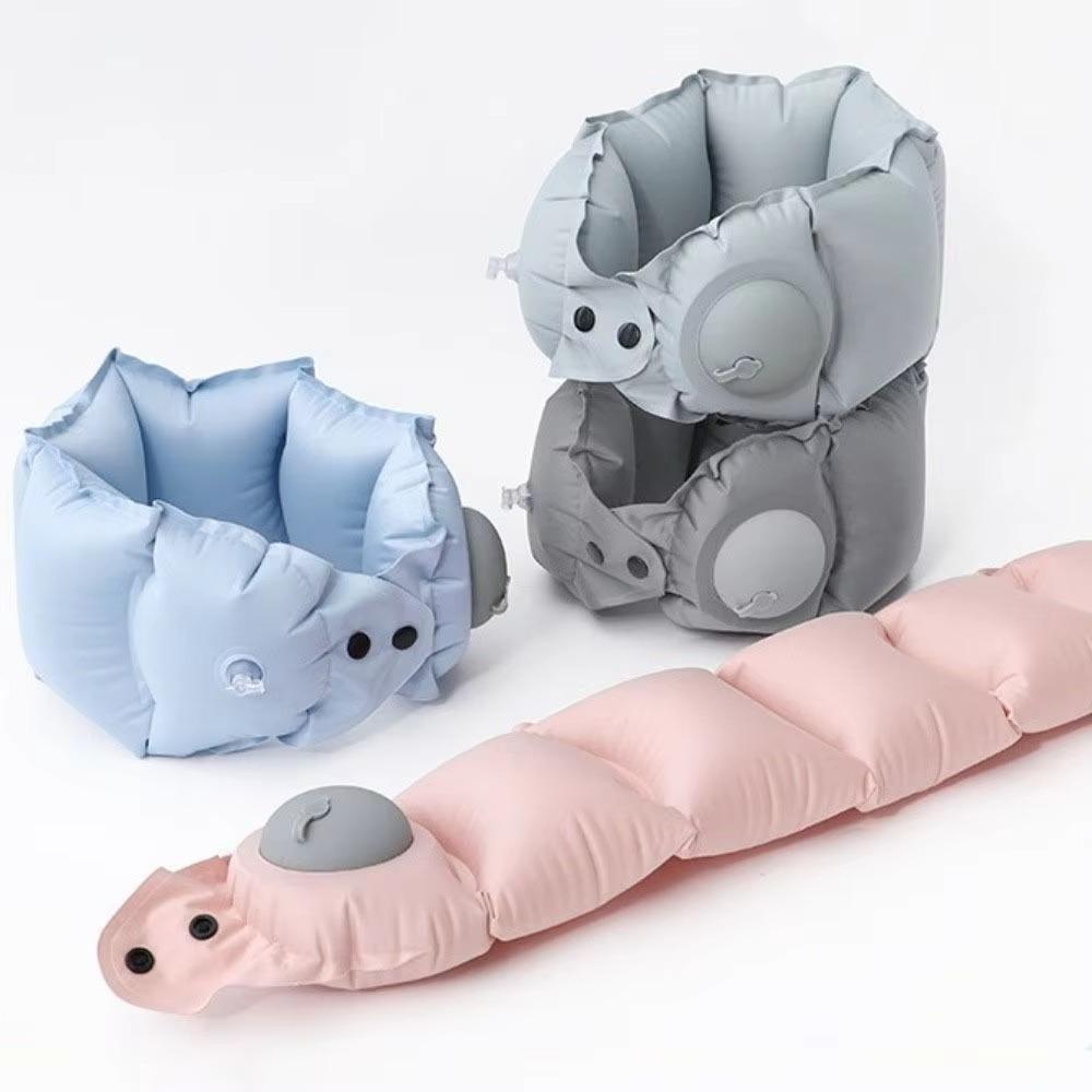 

Super Light U-shaped Inflatable Pillow Neck Protection Neck Pillow Portable Travel Pillow Office темно-сірий колір
