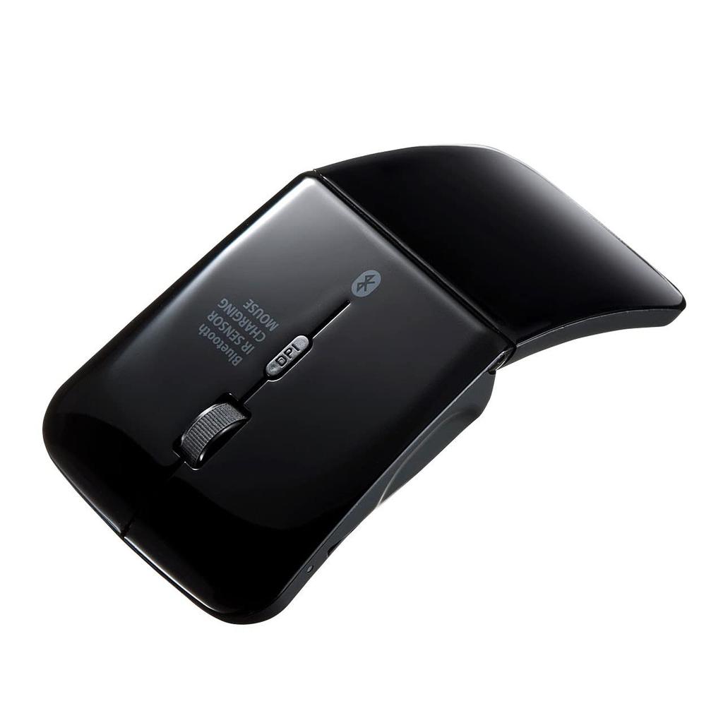 Sanwa Supply Bluetooth IR LED Ideal for Mobile Use 5.0 Mouse, Slim, Quiet, Rechargeable, Sensor, Black, MA-BTIR116BKN,