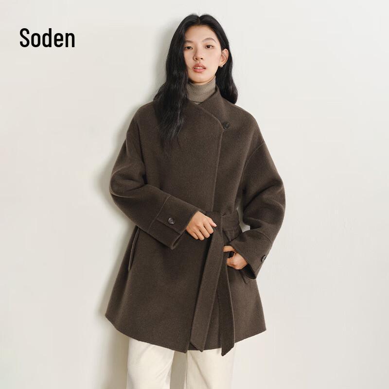 WhiteAllusion Women s 100% Wool Double-Sided Commuter Coat L