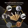 5-Piece Imperial Size HSS Step Drill Bit Set with Black & Gold Triangle Shank In Aluminum Box
