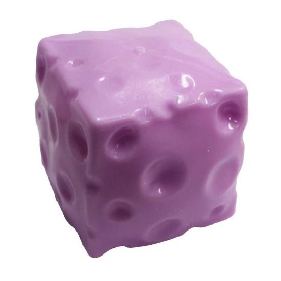 Giant Cheese Squeeze Toy Anxiety Relief Cheese Cube Sensory Toy Soft Stretchy Cheese Block фиолетовый