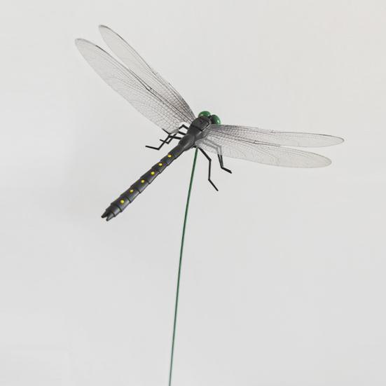 Zahradní zápichy vážky 3D Velké zápichy vážky Vložka do květináče Dekorace vážky s tyčkou pro vnitřní venkovní truhlík na okno balkon