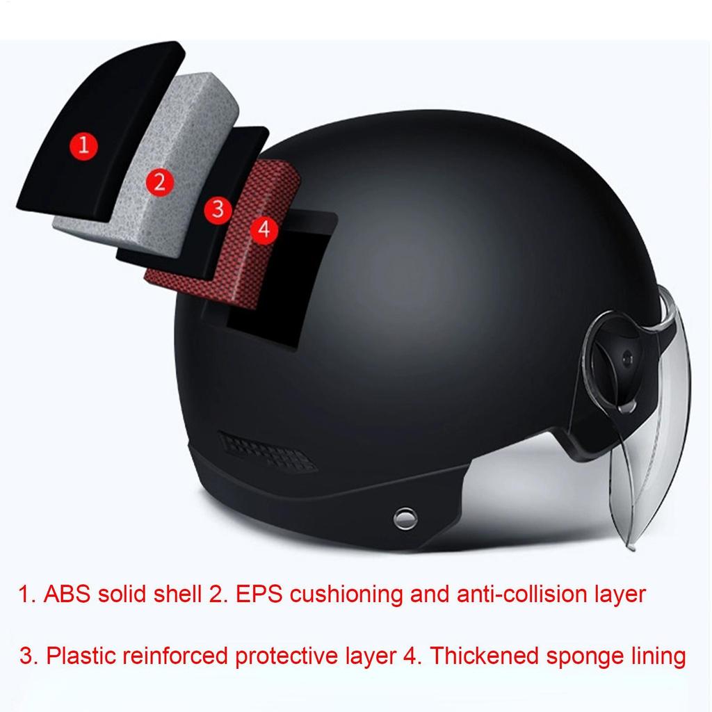 HOT Bicycle Safety Helmet 3C Certified Bike Helmets For Man And Adult Electrics Bicycle Motorcycle Half Helmet With Goggles