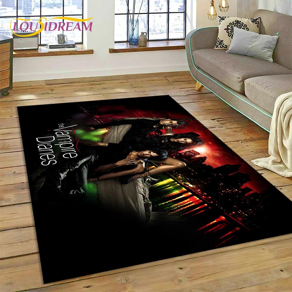 3D Latest The Vampire Diaries Damon Salvatore Rug Carpet for Living Room Bedroom Home Decor,Non-slip Decoration for Sofa Doormat