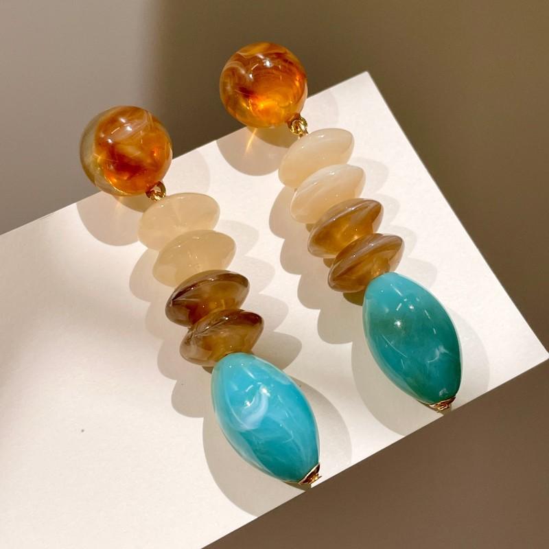 

Серьги JMXD из натурального камня Тигровый глаз для женщин, Минималистичные изящные золотистые пусеты, Ретро эстетика, Украшения для ушей, Серьги с кристаллами для исцеления чакр