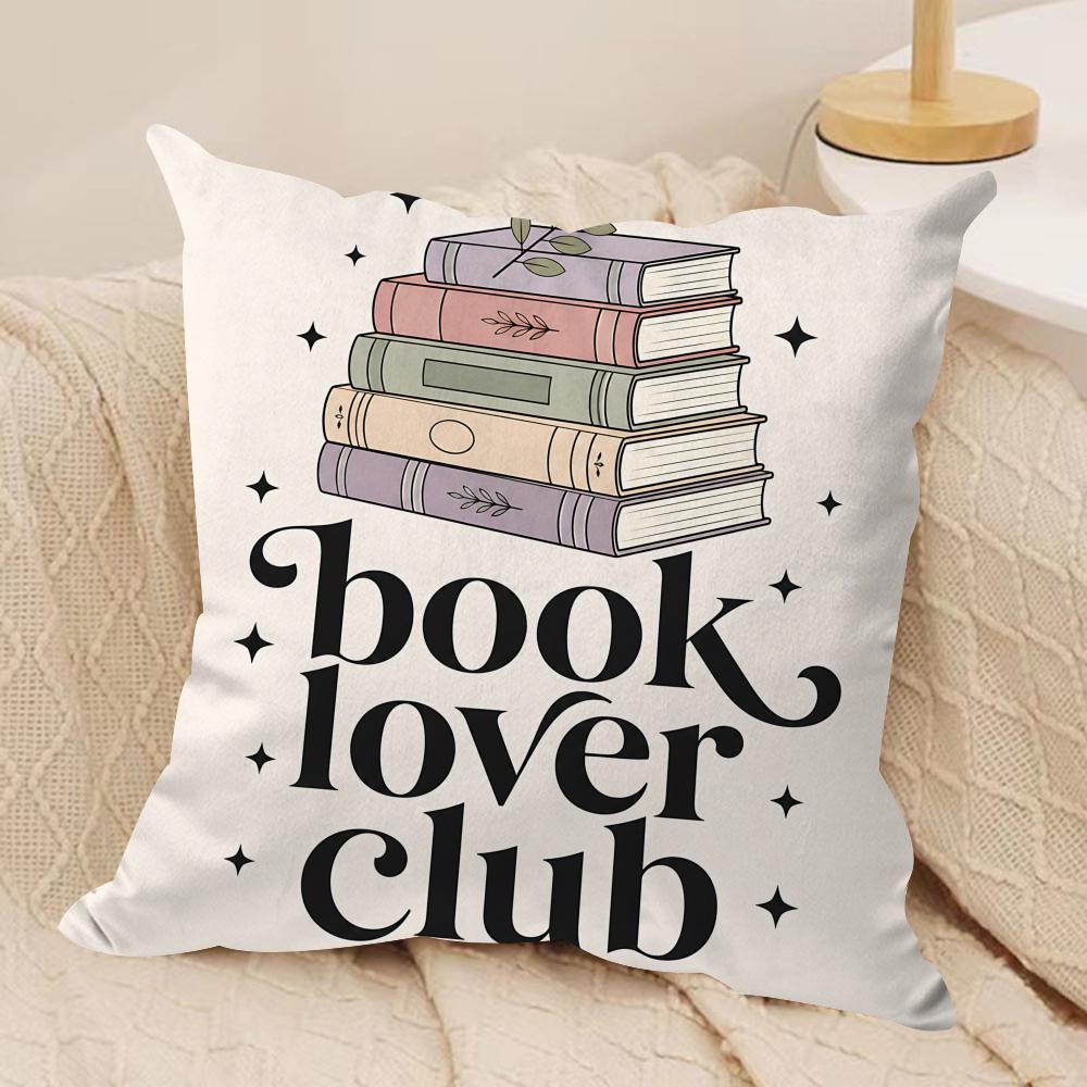 Bookshelf My Weekend Is Fully Booked Cushion Cover Square Pillow Bedroom Sofa Leisure Comfort Living Room Home Decoration X