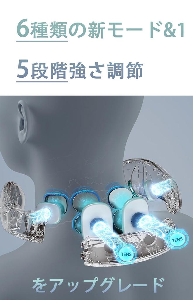 Srarosai Neck Care Neck and Shoulder Relaxation Device with 6 Pads Effect of EMS and 15 Intensity 6 Can be Used While Perfect for Respect for the Aged