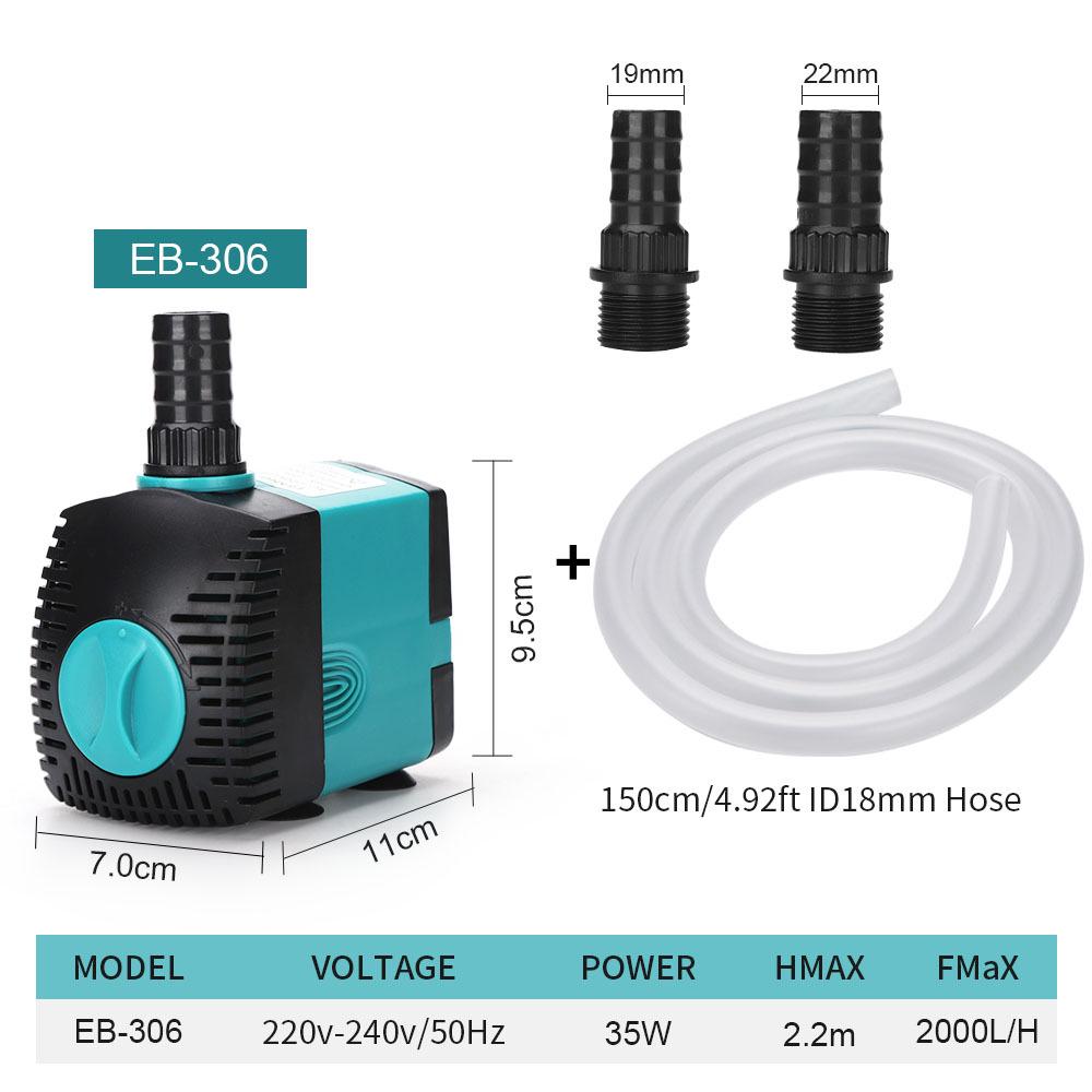 Compact Submersible Aquarium Pump for Fish Tanks and Ponds